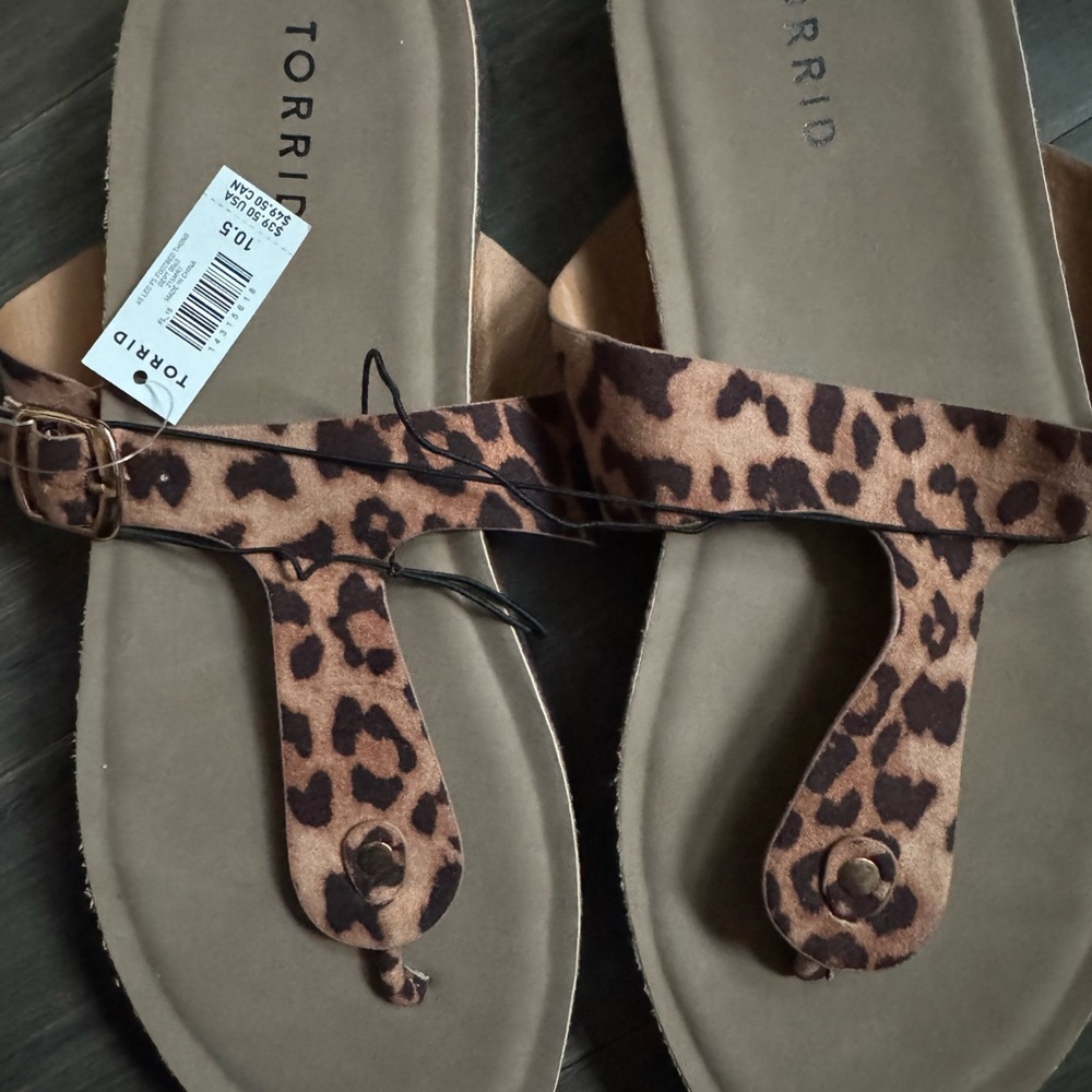 Torrid Brown Leopard Sandals